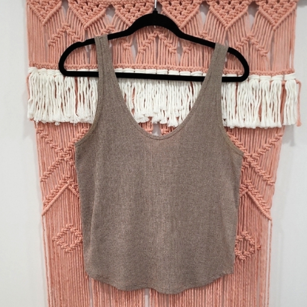 GENTLE FAWN Size Small "Calista" Heather Fawn, Scoop Neck Knit Tank Top